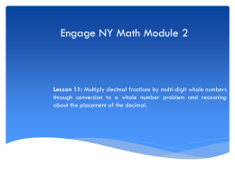 Engage NY Math Module 1 - Mrs. Neubecker's 5th Grade