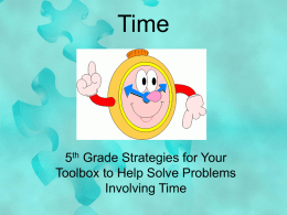Solving problems involving time