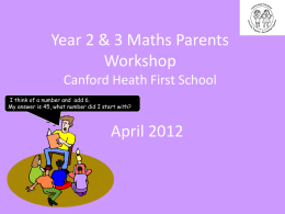 Year 2 / 3 Slideshow - Canford Heath Infant School