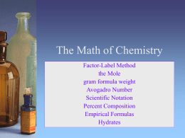The Math of Chemistry