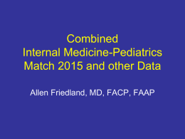 2015 Match Data - NMPRA - The National Med
