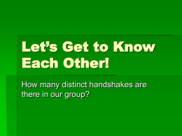 Let`s Get to Know Each Other!