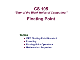 Floating - HMC Computer Science