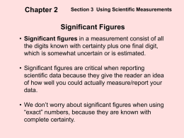 Significant Figures Powerpoint