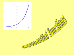 What is the domain of an exponential function?