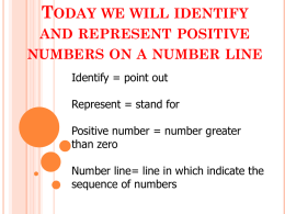 B4 Identifying and represetning positive integers on a number line