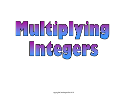 h) Multiply Integers Day 1