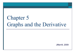 Chapter 5 Graphs and the Derivative