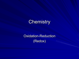 Chemistry -- Oxidation