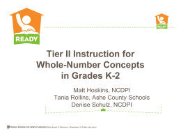 Tier II Instruction for Whole-Number Concepts in
