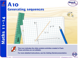 Generating sequences