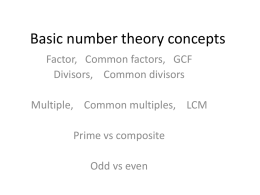 Number theory powerpoint
