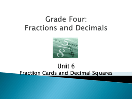Fourth Grade Fractions and Decimals session 3