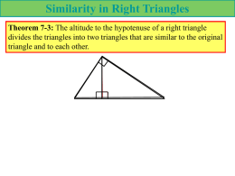 Similarity in Right Triangle Notes
