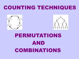 Introduction to Permutations and Combinations Power point.