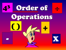 Order of Operations Nolan