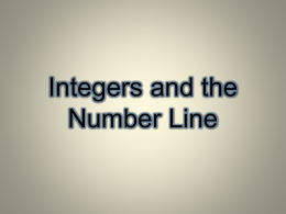 One Way to Add Integers Is With a Number Line - Math GR. 6-8
