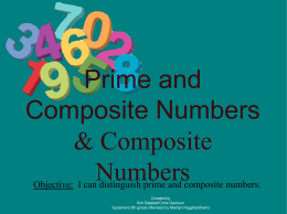 Prime and Composite Numbers & Composite Numbers