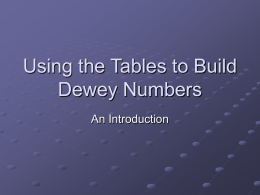 Using_the_Tables_to_...ld_Dewey_Numbers