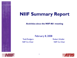 NIIF Issues in Initial Closure Issues in Initial Closure