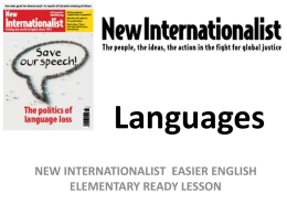 Languages - New Internationalist Easier English Wiki