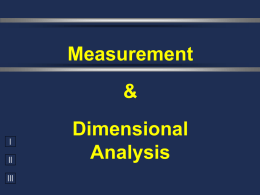 Measurement Conversion and Dimensional Analysis