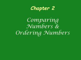 Comparing & Ordering Numbers2