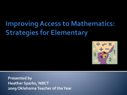 Improving Access to Math