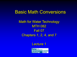 Lecture 1 Basic Concepts and Applications