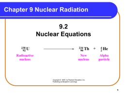 Chapter 3 Nuclear Radiation