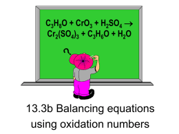 PowerPoint - Balancing Equations Using Oxidation Numbers