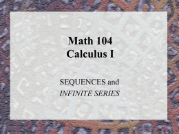 Calc BC sequence and series power point to learn