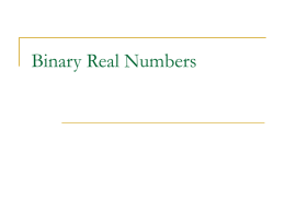 Binary Real Numbers