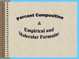 Empirical and Molecular Formula PPT