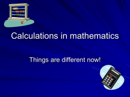 Calculating - Western Primary School