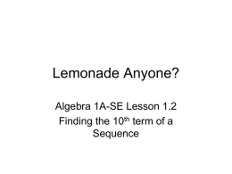 Lemonade Anyone?