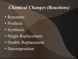 + + Chemical Reactions