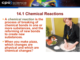 Chapter 14 Chemical Reactions