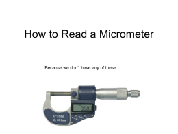 How to Read a Micrometer - L