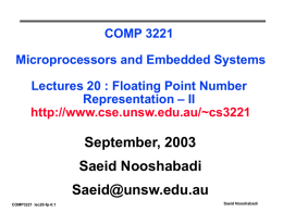 ELEC 2041 Microprocessors and Interfacing Lecture 0: Introduction