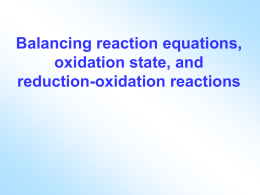 Reduction-Oxidation Reactions