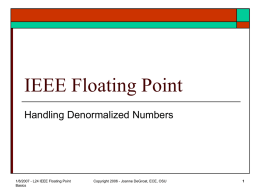 Lect 29a-IEEE Floating Point Units