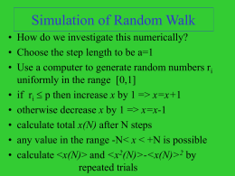 Simulation of Random Walk