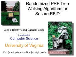 Randomized PRF Tree Walking Algorithm for