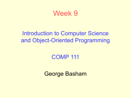 Week 5 Topics - Computing Sciences