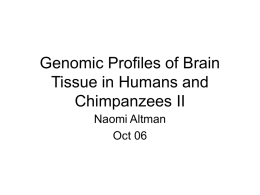 Genomic Profiles of Brain Tissue in Humans2
