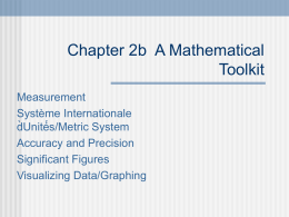 Chapter 2b A Mathematical Toolkit