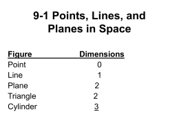 9-1 Points, Lines, & Planes in Space