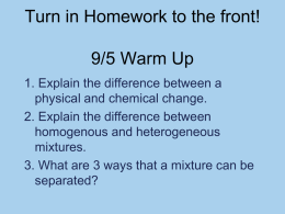 Turn in Homework to the front! 9/7 Warm Up