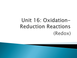 Unit 16 REDOX